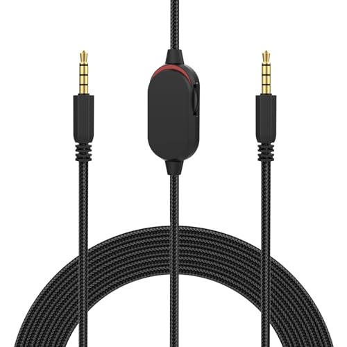 Xivip AW920H Gaming Headset Cable,Audio Aux Cable Compatible with Alienware AW920H AW720H AW310H AW510H 988 Gaming Headset,Inline Mute Volume Controller(Nylon Braided 5.5ft)