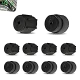 Flygun 10 PCS Car Air Conditioning Valve Core Cover Combination Set, ABS Plastic 16mm ID High Pressure Cap + 13mm ID Low Pressure Cap, Replacement Repair Parts, Suitable for Most Cars (Black)