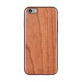 iATO iPhone 6s Plus / 6 Plus Case Wood Grain. Unique & Classy Real Cherry Wood iPhone 6s Plus / 6 Plus Case {Fully Protective Shockproof Bumper & Raised Lips Face Down Screen Protection} iPhone 6s+ 6+