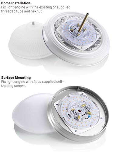 Silverlite 7" Pcb Size,8.39" Overall Size,28W,3000K,2200Lm,120V,Cri90,Dimmable Led Light Engine,Retrofit Light Kit For Ceiling Flush Light,Ceiling Fan Light,Pendant,Lantern,Garden Light, Ul/Es/Ja8 #TOP4