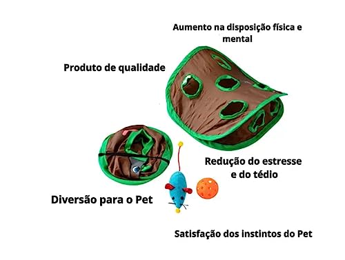 Brinquedo Toca Pet Caça Gato Bolinha - Interativo