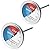 BBQ Smoker Thermometer, 2-Inch Dial Temperature Gauge with Fahrenheit and Heat Indicator, Stainless Steel Probe, 2-Pack, 550°F Range, Waterproof
