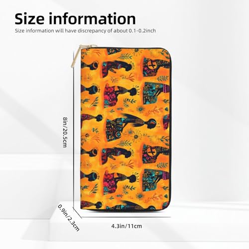 Tribal Woman Print Wallet Women, Leather Bifold Multi Card Wallet, Long Purse Women's Wallets2