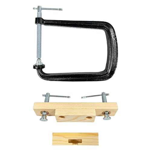 POIET Acoustic Guitar Bridge Clamp, Bridges Repair Tool, Fixture Clip Guitar Maintenance Clamp, Wooden Guitar Bridge Clamp Guitar Accessory for Luthier, with Fixture