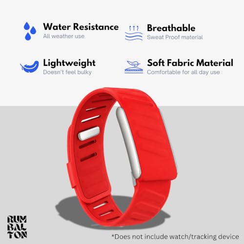 Image of Premium Sports Strap for Whoop 5.0 - One & Peak 2025 Released Band Replacement Strap Accessory | Soft Felt | Silicone Band for Fitness (Device Not Included) (Bolt Red)