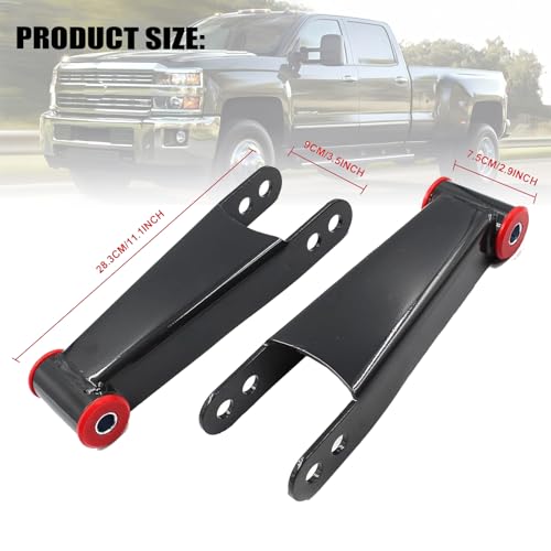 TUNTUN 2"-3" Suspension Rear Drop Lowering Shackles Kit Fit For Chevy & GMC Sierra 2500HD 3500HD 2001-2010 2WD 4WD Replace 410730 by TUNTUN - Image 5