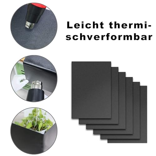 Schwarze ABS Kunststoffplatten, 4 Stück 3mm Matte Oberfläche ABS Kunststoffplatte, 30 x 20 cm Kunststoffplatte mit Schutzfolie, Plastikplatte Kunststoffplatten, für Basteln, Kotflügel, Heimdekoration