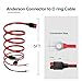 Anderson Connector to Ring Terminal Battery Cable 10AWG, Powerpole Style Anderson Powerpole Plug with 5 Fuses, Heavy Duty for Automotive, Portable Power Station & Solar Generator, 5FT