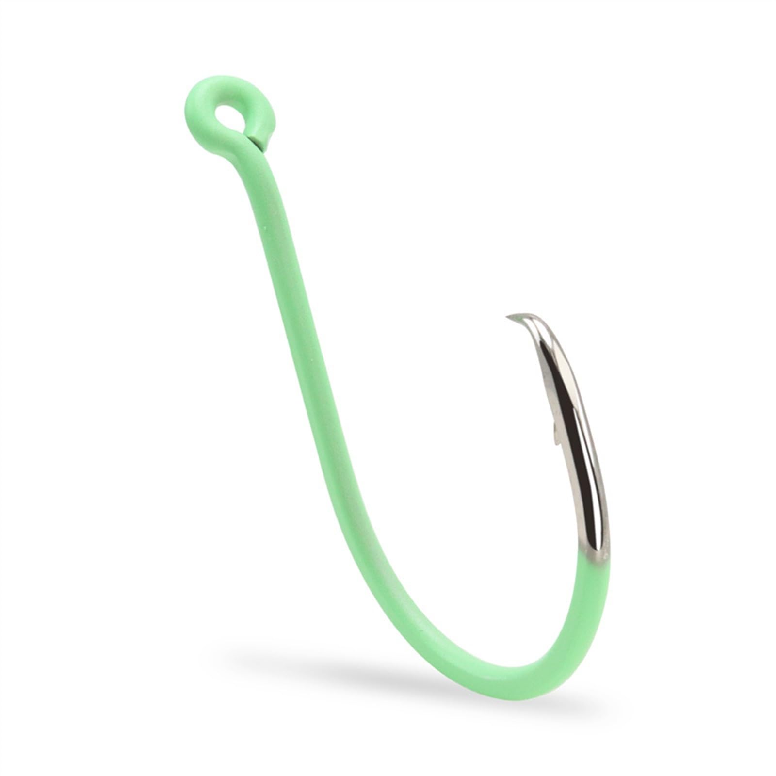 Kit di attrezzatura da pesca ami da pesca gancio da pesca circolare luminoso offset sinistro 10 misure 4-10 pezzi confezione da 4-10 pezzi amo da pesca pesca notturna ami da pesca ganci per