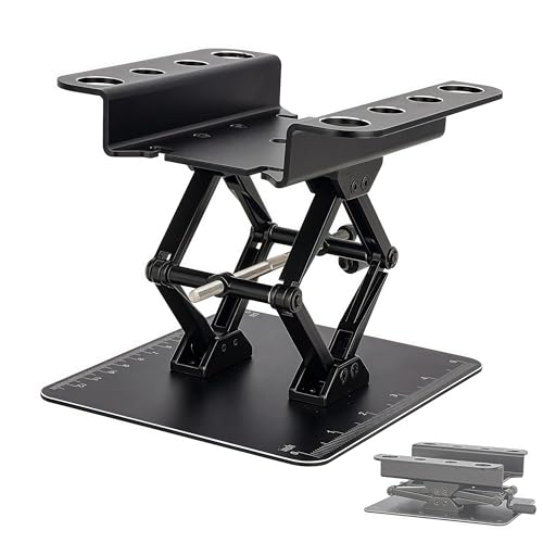 RC Car Stand, Aluminum Liftable Adjustable RC Car Work Stand, Repair & Display RC Stand for Traxxas TRX4 Axial Arrma Redcat Losi 1/8 1/10 1/12 1/14 1/16 1/18 1/24 RC Car (Black)