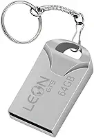 Pendrive 64GB USB 2.0 Metálico - Compacto Portátil Armazenamento Seguro Alta Velocidade Transferência de Dados Plug Play para PC Notebook Rápida Leve Resistente Prateado Chaveiro Pen Drive Sem Tampa