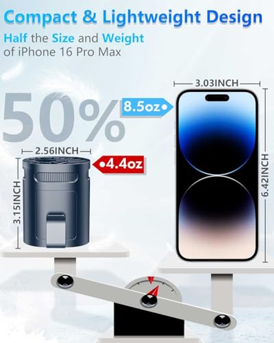 Image of Portable Fan Clip on Pants-Personal Little Light Weight Waist Fan Coolclip Belt Hip Pocket Hard Hat,Wireless Wear Charging Battery Powered Quiet Undershirt Waist Band Coolclip Fans Adult Kid White