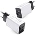 European Plug Adapter, USINFLY 2.0A/5V Europe Travel Power Adapter Dual USB Wall Charger Converter for iPhone X/8/7/6 Plus, Samsung, HTC, Moto, LG, More Android Cell Phone (2-Pack)