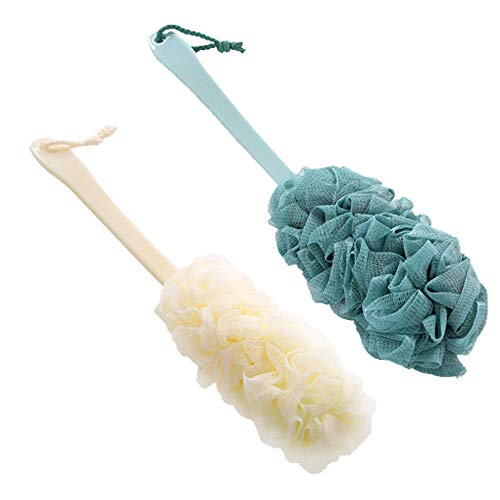 mopalwin Manche Brosse de Bain à Suspendre, Fleur de Douche avec Manche Long, Fleur de Douche avec Manche Long, Brosse Dos Suspendue Brosse, Douche à Long Manche pour Baigner Dos Cover
