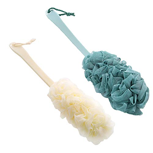 mopalwin Manche Brosse de Bain à Suspendre, Fleur de Douche avec Manche Long, Fleur de Douche avec Manche Long, Brosse Dos Suspendue Brosse, Douche à Long Manche pour Baigner Dos