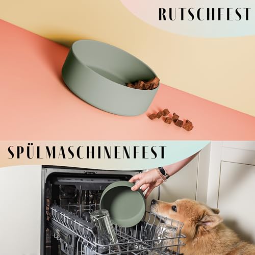 ne&no® Silikon Fressnapf 1200 ml für kleine und mittelgroße Hunde | Futternapf Hund rutschfest | Hunde Trinknapf | Hundenapf