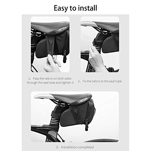 Cool Change Bike Saddle Bag Under Seat, Waterproof Bicycle Seat Bag Bike Seat Pack Bag With Adjustable Straps For Folding Bike Road Bike And Mtb #TOP6