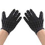 Kiorc 2PC Fashion Curls Coil Magic Tool Wave Barber Hair Brush Sponge Gloves