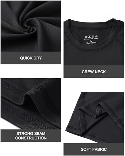 Roadbox Boys Youth Compression Shirts - Long Sleeve Athletic Undershirt Kids Quick Dry Base Layers for Baseball Soccer3