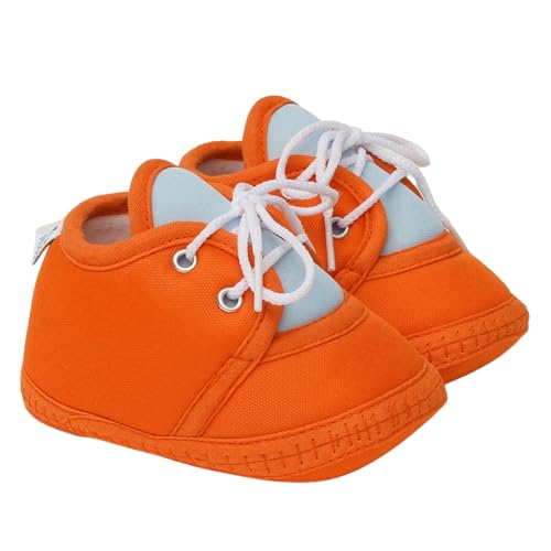 Image of Neska Moda 6 To 12 Months Baby Boys & Baby Girls Cute Soft Cotton Pre-Walker Lace Booties-BT4713