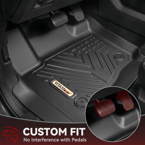 Image of YITAMOTOR Floor Mats for Ford Expedition 2018-2024 7-Seater (Not for Max) | Custom Fit All Weather TPE Mat, 18-24 Ford Expedition 7 Seats XLT Accessories Floor Liners Full Set, Backrest & Cargo Liner