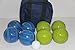 BuyBocceBalls Listing - Made in USA, Premium Quality Official Tournament Bocce Set - 107mm Blue and Lime Green Balls Nylon Bag; Regulation Size Balls 920 Grams (2 lbs. 1 oz.).