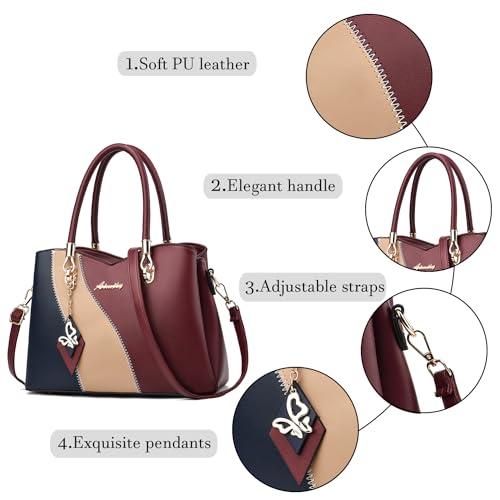 Bolso Tote de PU para mujer con asa superior miniatura 7