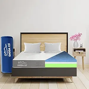 GADDA CO Mattress | 10 Years Warranty | Orthopedic Mattress Double Bed, 6-Inch Bed Mattress, King Size, Hard & Soft Foam for Dual Comfort (White, 6x6.5 feet / 78x72 inches)