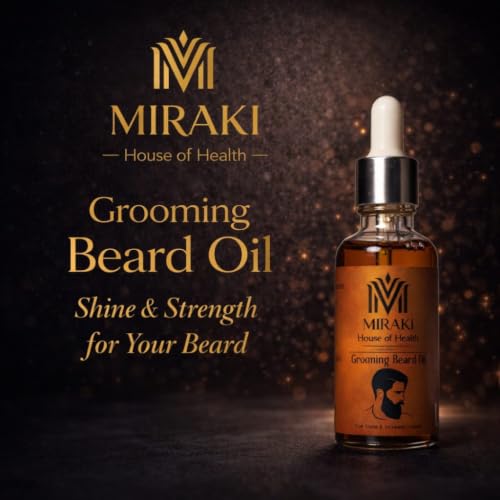 Image of Miraki Men Grooming Beard Oil for Shine and Growth, 30ML