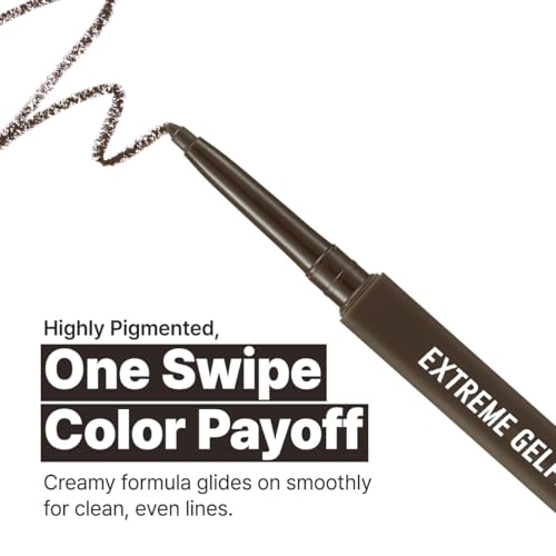 Image of CLIO Extreme Gelpresso Pencil Eyeliner, Gel Smooth Waterproof Formula, High Pigment Color, Smudge Proof Long Wear, Creamy Glide, Tightline Blend Control, Safe for Sensitive Eyes (002 Deep Brown)
