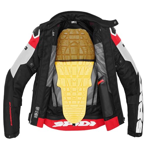 Image of Spidi Progressive Net Windout Jacket For Bikers & Motorcycle Riders | EN-Compliant | Optimized Ventilation & Comfort | Removable Wind Protectors | Red