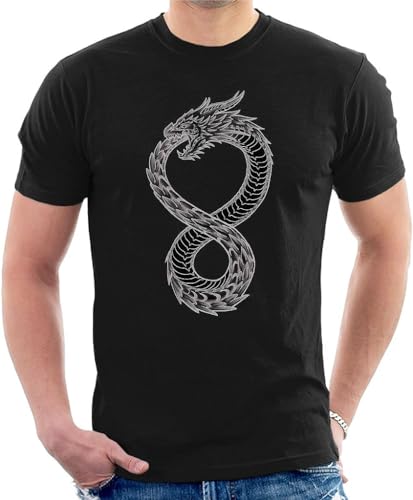 T-shirt Altered Carbon pour homme noir imprimé tatouage Ouroboros Takeshi Kovacs taille M