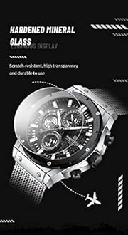 NAVIFORCE Fashion Stainless Steel Mesh Band Chronograph Quartz Watch for Men Auto Date Sport Waterproof Analog Wrist Watches