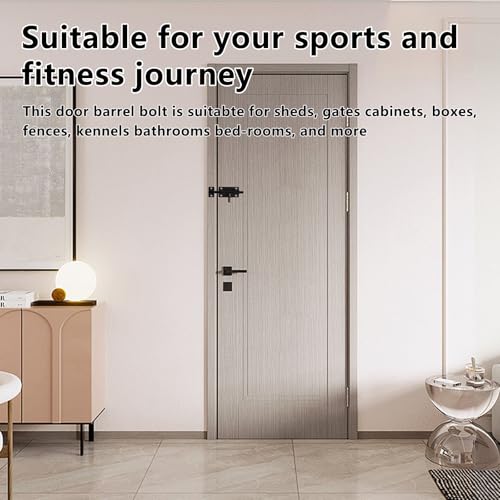 2 Stk Türriegel Edelstahl,Schieberiegel Edelstahl Riegel Gartentor Verriegelung Bolzenriegel Schwarz,Schiebeschloss Riegelschloss Riegel Tür Schloss für Gartentor Badezimmer Schlafzimmer Türschloss