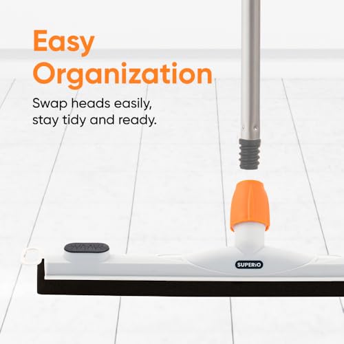 Image of Superio 18 inch Foam Floor Squeegee Head for Concrete, Tile, Laminate, Garage, Bathroom Floor, Window