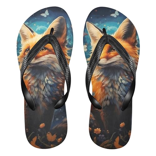 Butterfly Fox Flip Flop Beach Summer Casual Sandal for Women & Men Shower Shoes 20856624