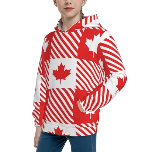 Maple Leaves1 Kid Hoodies Boys Sweatshirts Girls Pullover with Pocket2