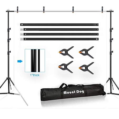 MOUNTDOG 8.5ftx10ft Background Stand Backdrop Support System Kit Photo Video Studio Adjustable Heavy