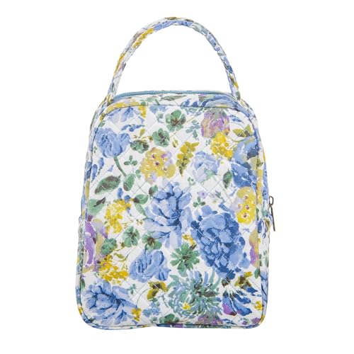 Jula Vance Machine Washable Women Quilted Fabric Insulated Reusable Cooler Lunch Bag Tote Adult Thermal Lunch Box Storage Bag for Ｗork (Floral #2) by Jula Vance - Image 7