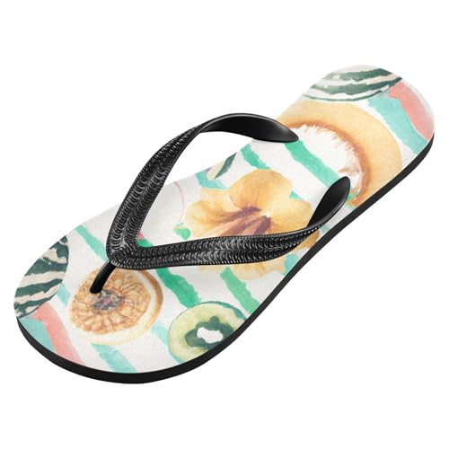 Burbuja Summer Fruits Flip Flops for Women Men, Soft Thong Sandals Rubber Slippers for Pool Beach Essentials2