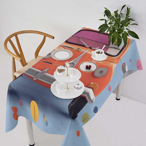 Nappe imperméable contre les taches nappe polyester 300D pour table et camping