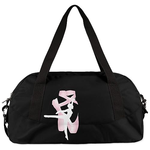 Custom Kids Duffel Overnight Dance Bag for Girls Personalized Dance Duffle Bag for Women Girls- Black3