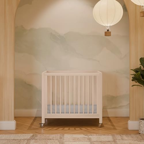 Babyletto Rolli All-Stages® Midi Crib Conversion Kit in Washed Natural, Greenguard Gold Certified, FSC Certified, Portable & Adjustable with Pad Included - Thumbnail 2