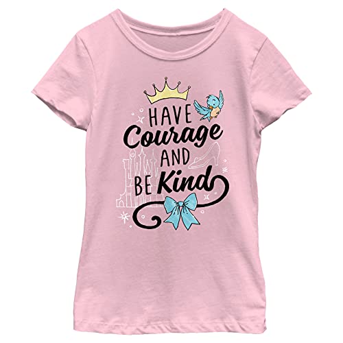 Disney Princess Have Courage and Be Kind Doodle Girl's Solid Crew Tee