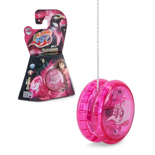 Flaring Yo Sky Soarer Auto Responsive Yo-Yo Toy with String for Kids Durable Design with Auto Return Mechanism for Kids and Beginners Smooth Spin Handheld Skill Toy- Ages 3+ Pink