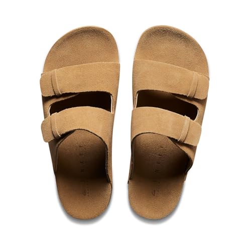 Image of REEF Ojai Two Bar Women's Fashion Slide Sandal, Premium Leather, Soft Cushion Footbed