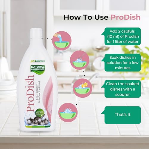 Proklean ProDish Wash Liquid Gel, Herbal Dishwasher-Liquid, Effective Cleaning for Kitchen Utensils - Removes Burnt-On Food & Odor, Eco-Friendly &... - Image 7