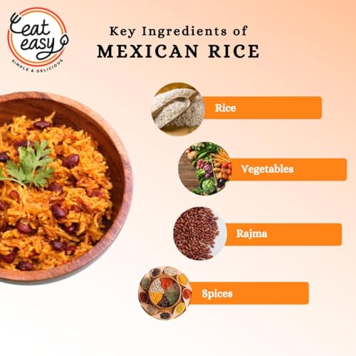 Image of Eat Easy Ready To Eat Mexican Rice- 95g (Pack of 2) Instant Food | Indian Meal, Travel Food | No Preservatives, No Added Artificial Colours & Flavours, Just Add Water and Cook