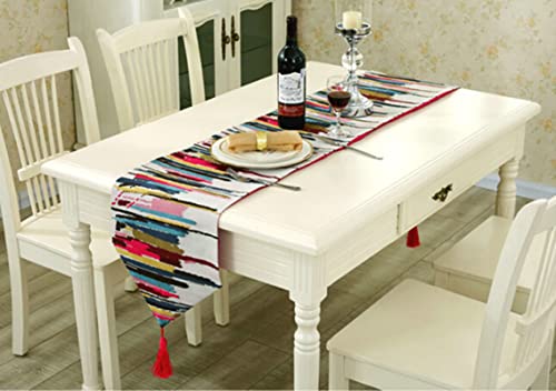 Chemin de table motif de ligne moderne rouge décoration table salon WXKAGF