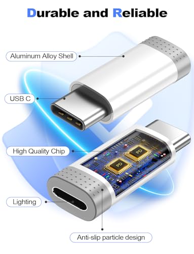 Adaptateur Lightning vers USB C pour iPhone 16 et 17 Pro de charge - 7